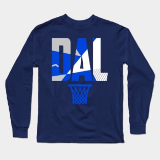 Dallas Throwback Basketball DAL Long Sleeve T-Shirt